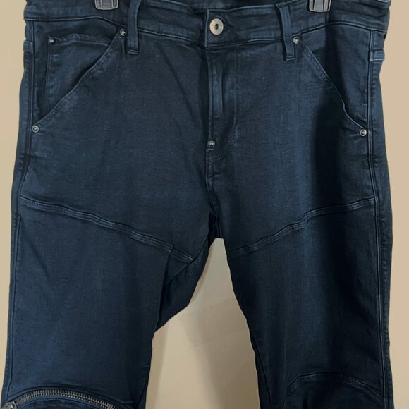 G-Star Raw Men’s 5620 3D Zip Knee Super Slim Denim Jeans – Blue (Size 38x32 - Picture 2 of 13